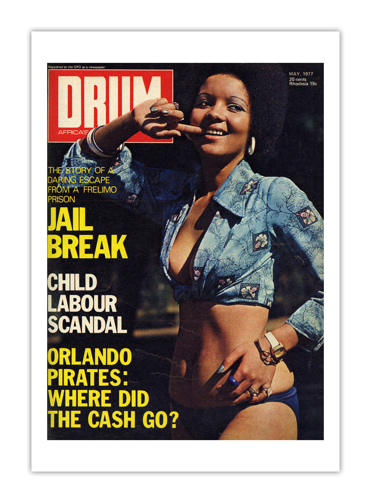 South Africa Drum Magazine cover, May 1977 – archival poster print