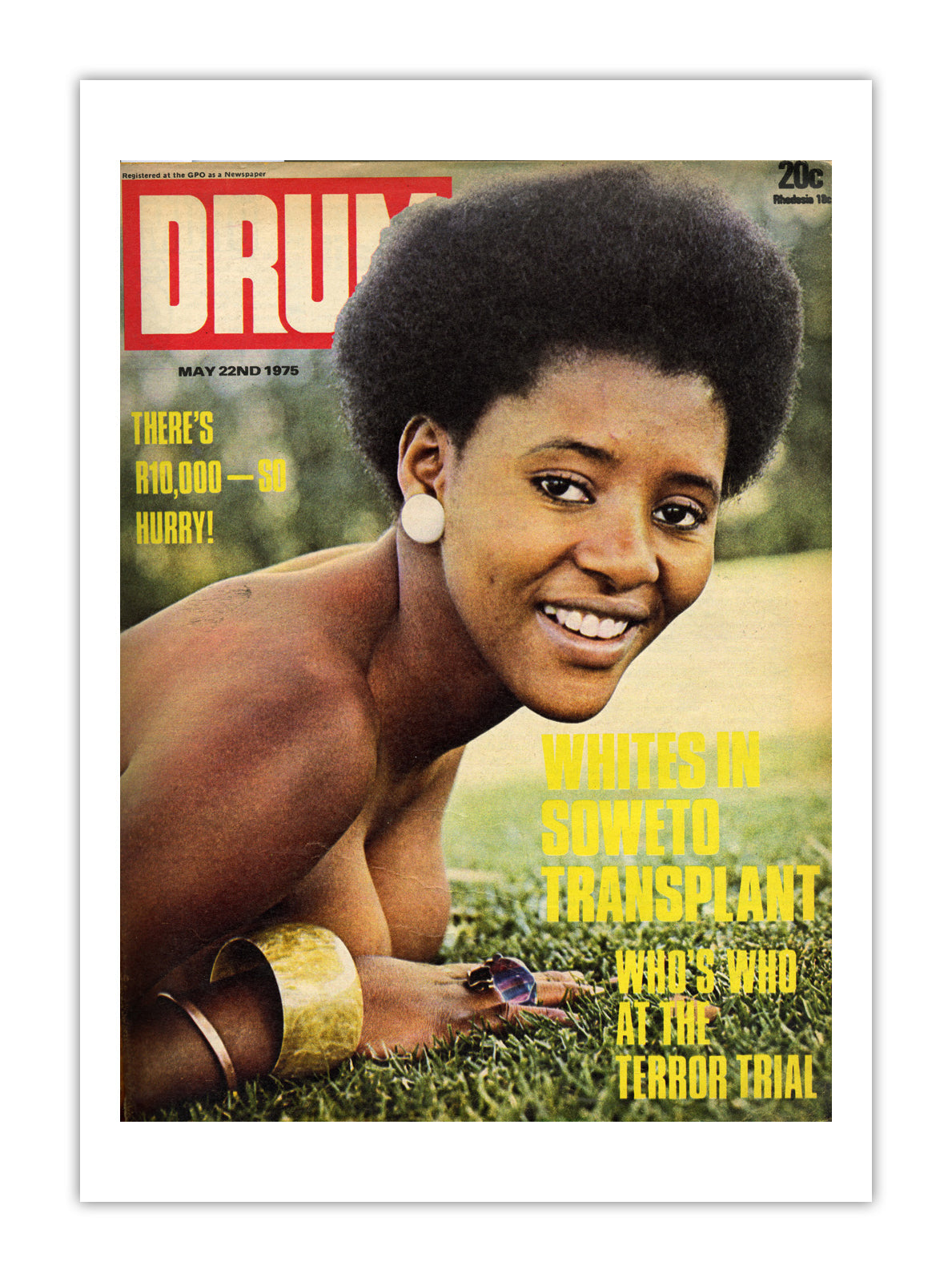 South Africa Drum Magazine cover, May 1975 – archival poster print