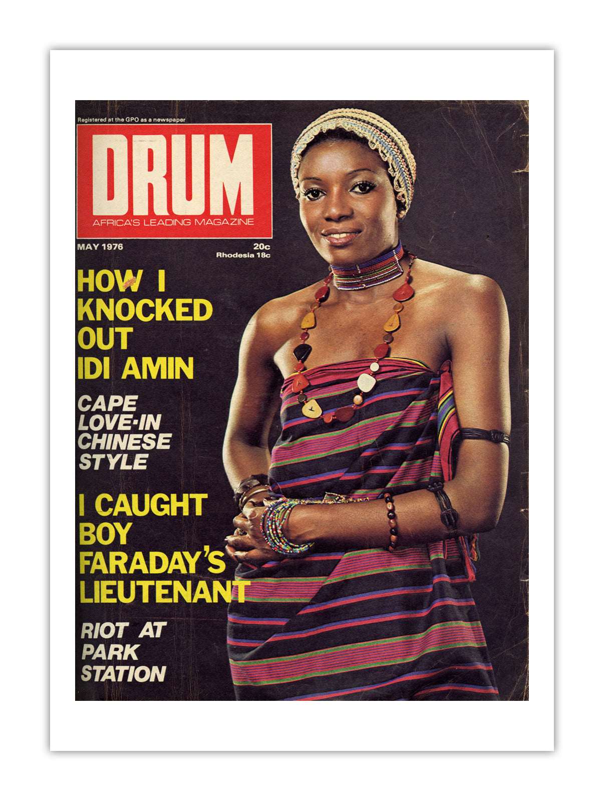South Africa Drum Magazine cover, May 1976 – archival poster print