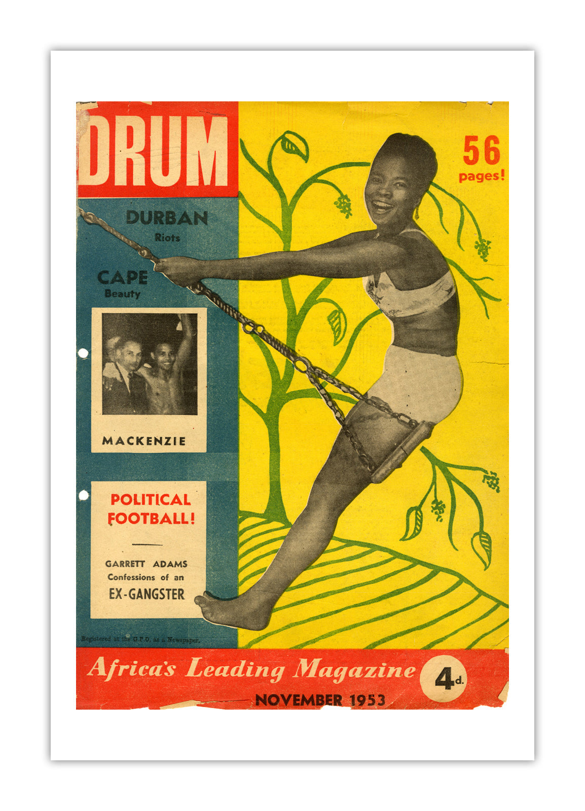 South Africa Drum Magazine cover, November 1953 – archival poster print