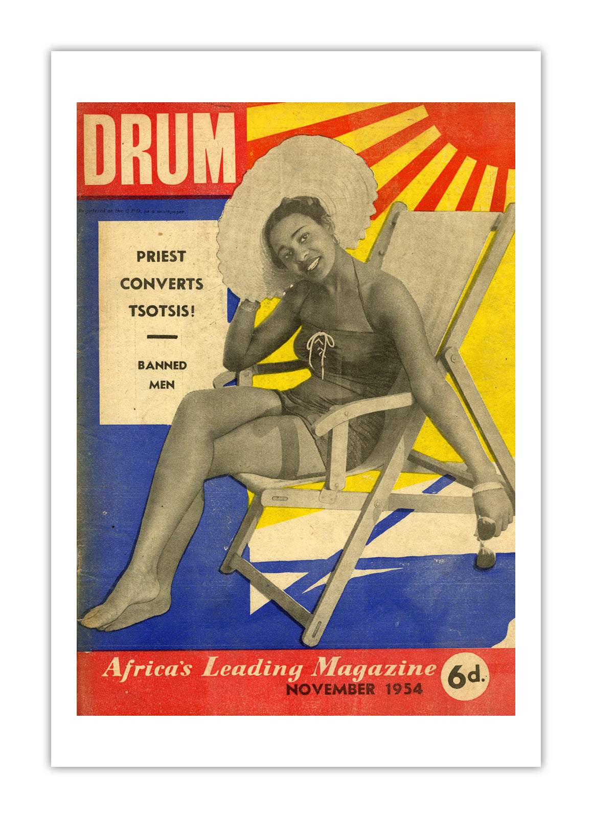 South Africa Drum Magazine cover, November 1954 – archival poster print
