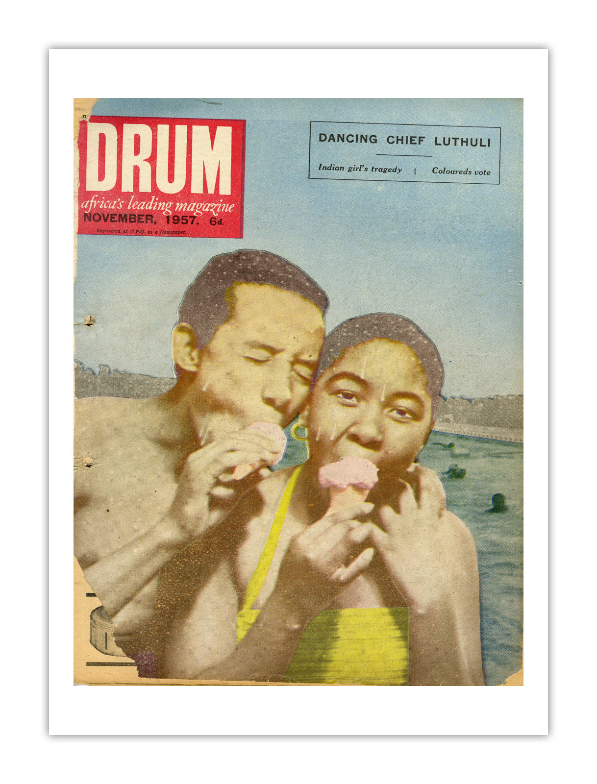 South Africa Drum Magazine cover, November 1957 – archival poster print