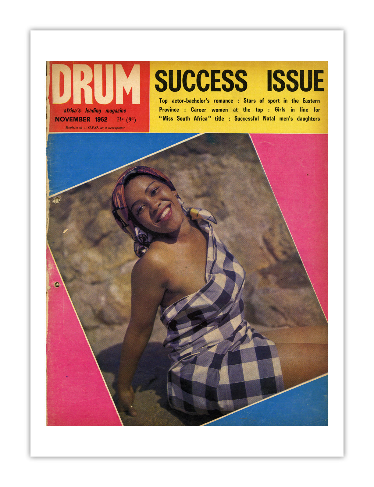 South Africa Drum Magazine cover, November 1962 – archival poster print