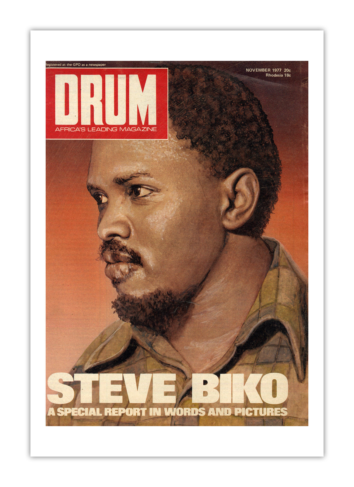 South Africa Drum Magazine cover, November 1977 – archival poster print