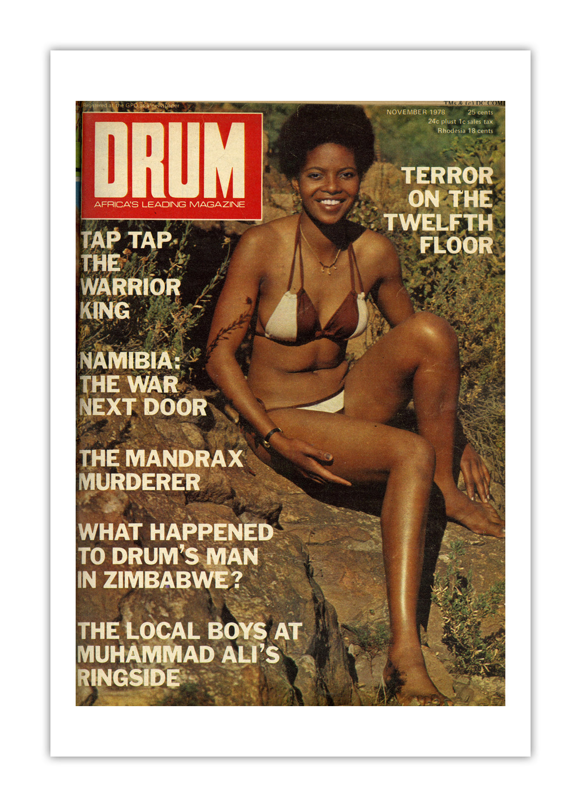 South Africa Drum Magazine cover, November 1978 – archival poster print