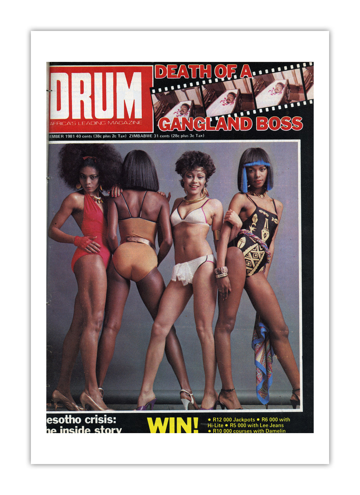 South Africa Drum Magazine cover, November 1981 – archival poster print