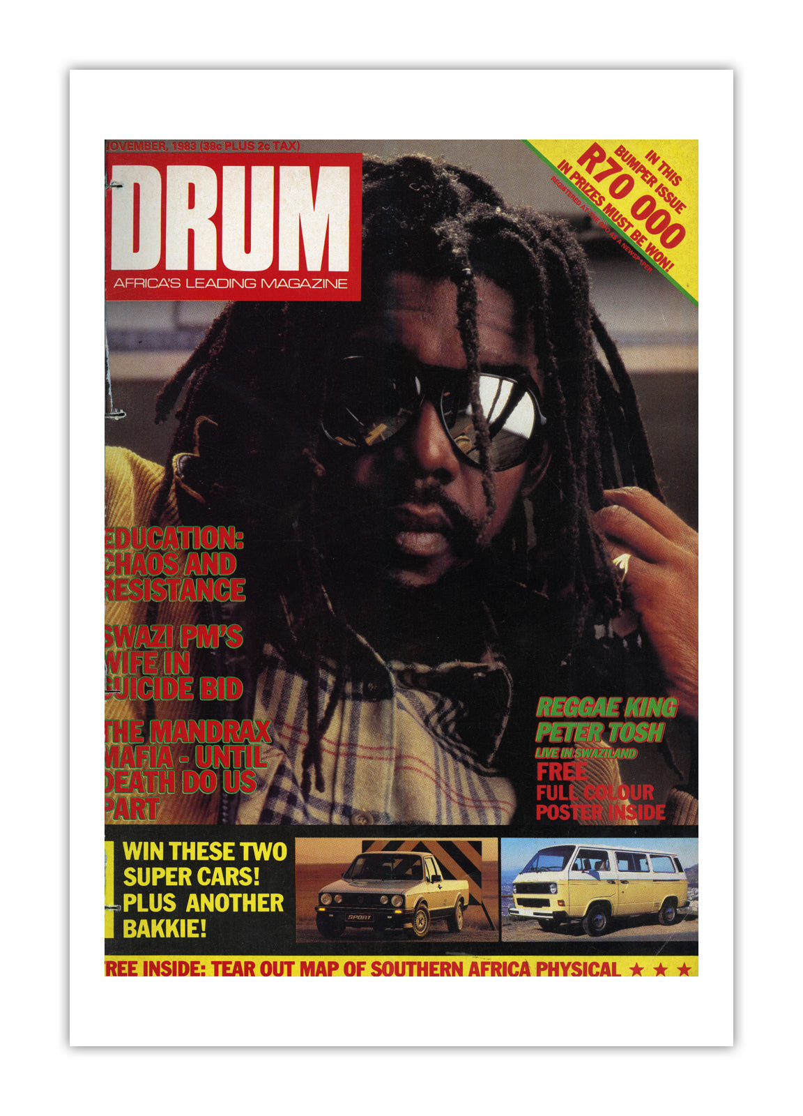 South Africa Drum Magazine cover, November 1983 – archival poster print