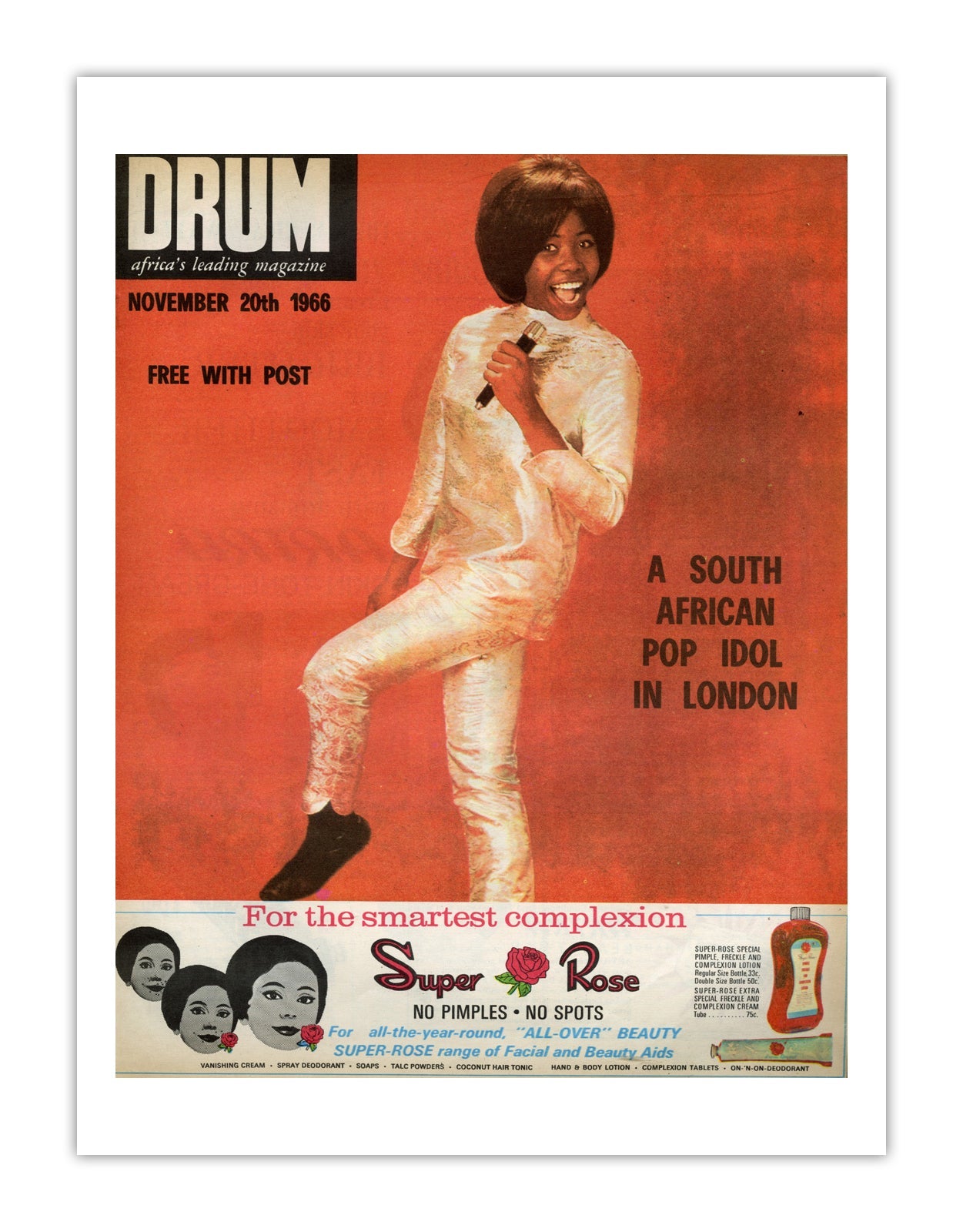 South Africa Drum Magazine cover, November 1966 – archival poster print