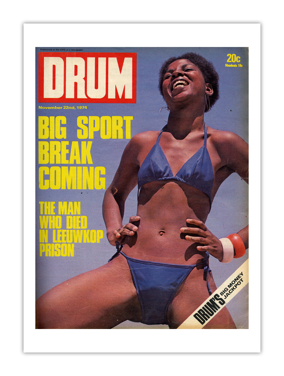 South Africa Drum Magazine cover, November 1974 – archival poster print