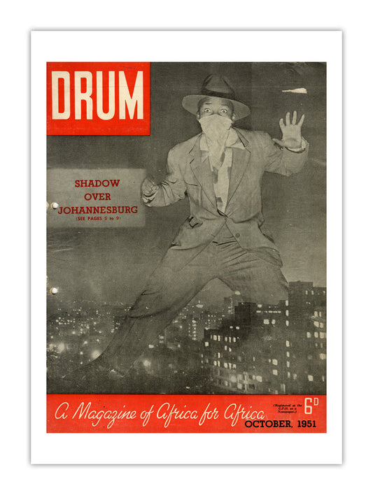 South Africa Drum Magazine cover, October 1951 – archival poster print