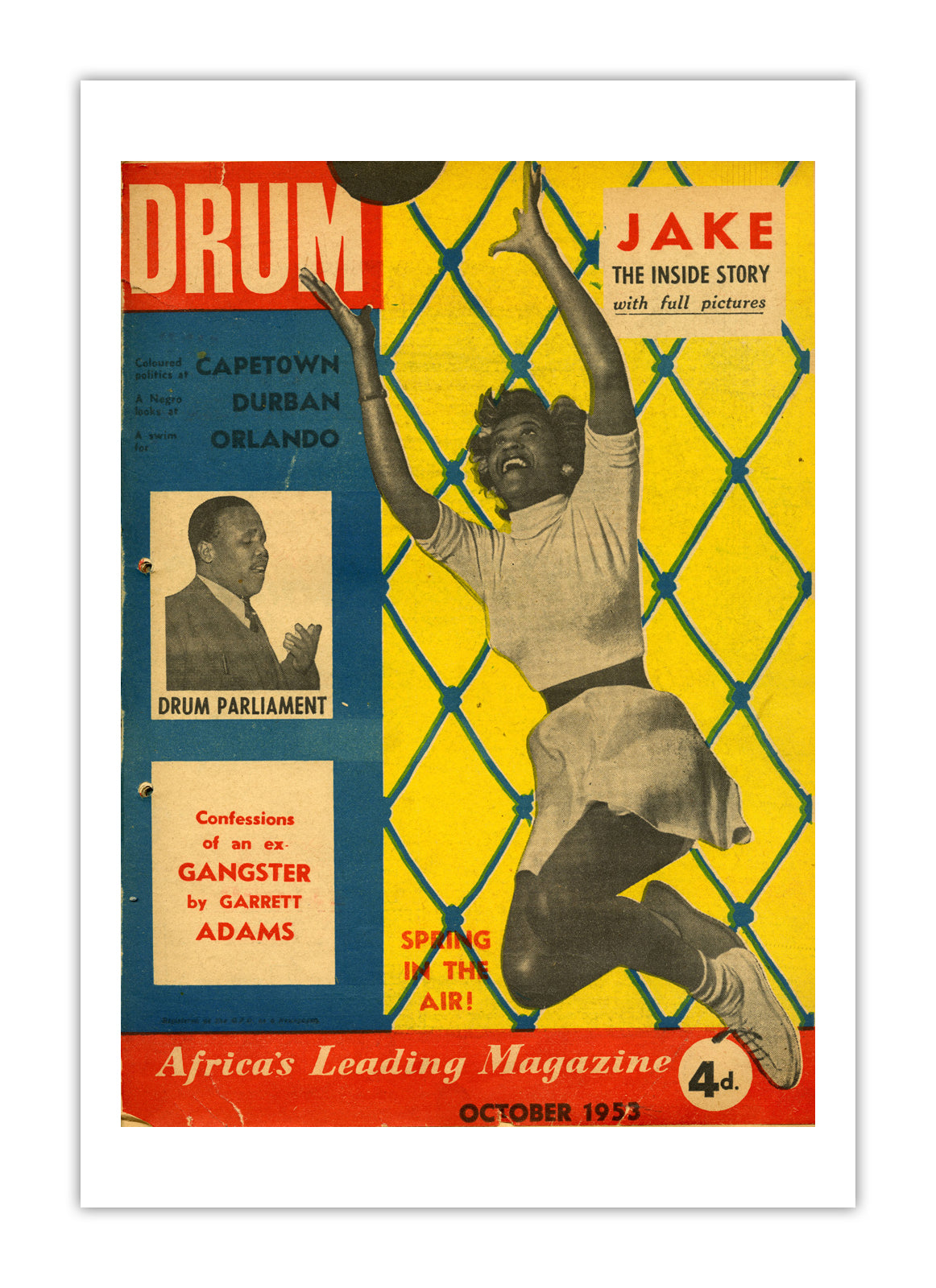 South Africa Drum Magazine cover, October 1953 – archival poster print