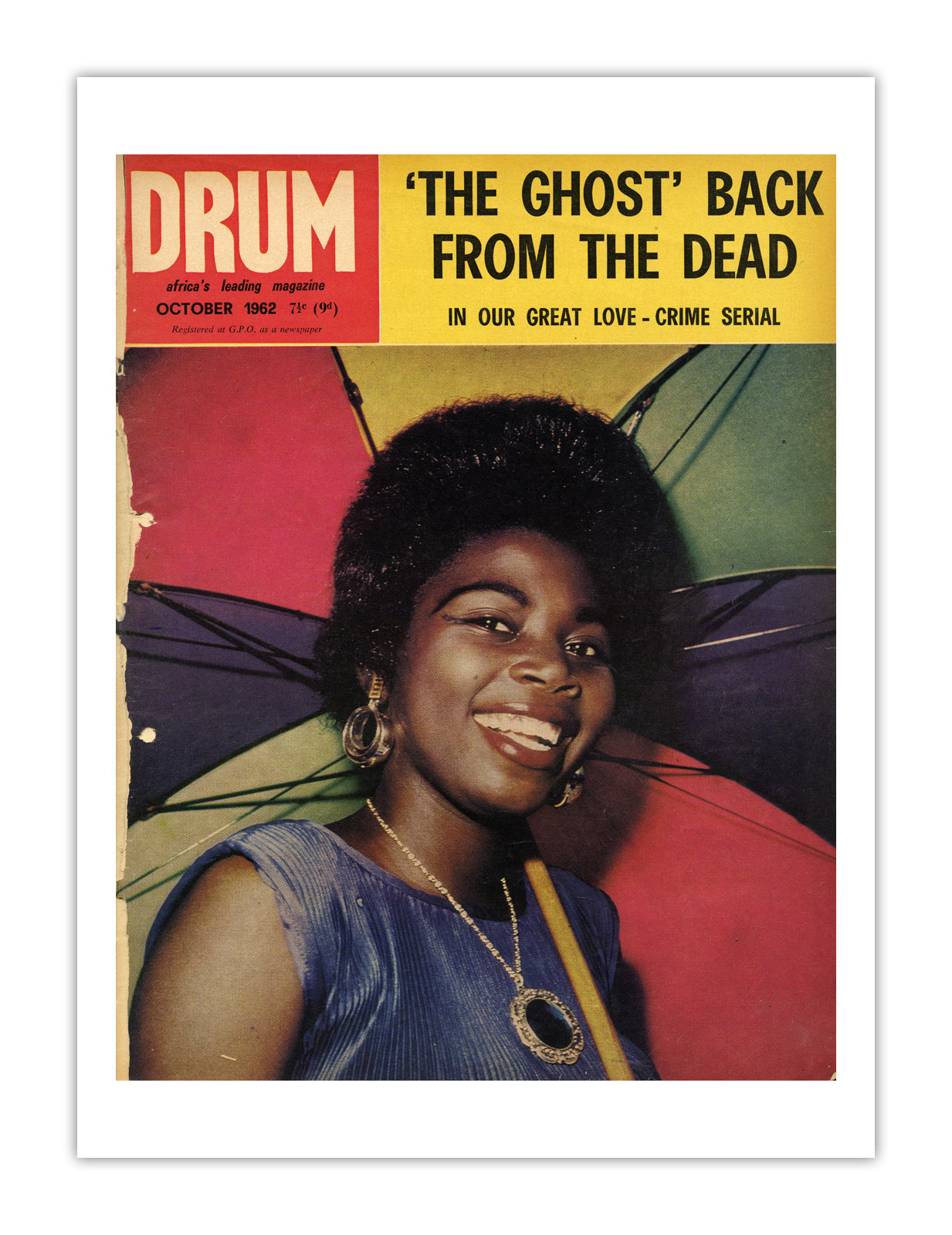 South Africa Drum Magazine cover, October 1962 – archival poster print