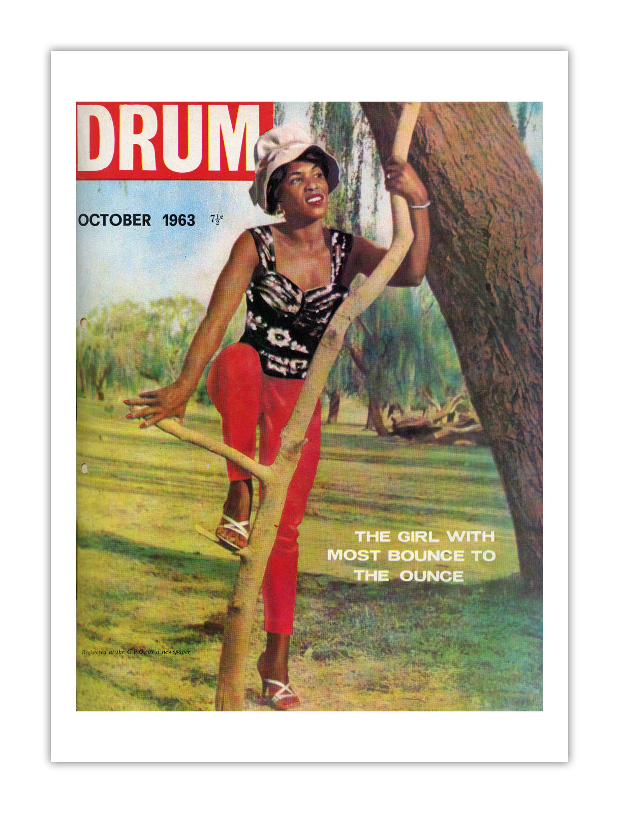 South Africa Drum Magazine cover, October 1963 – archival poster print