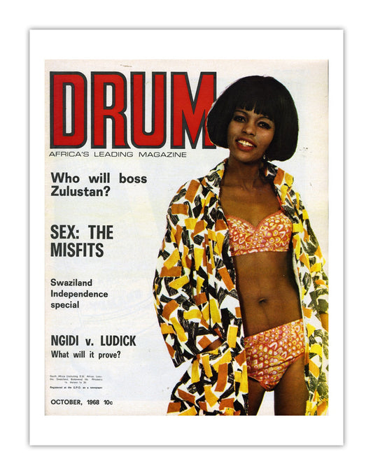 South Africa Drum Magazine cover, October 1968 – archival poster print
