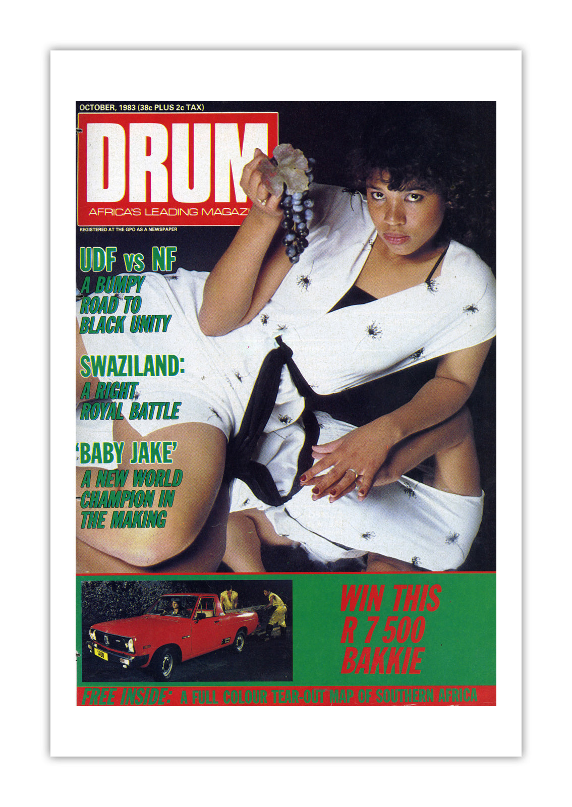 South Africa Drum Magazine cover, October 1983 – archival poster print