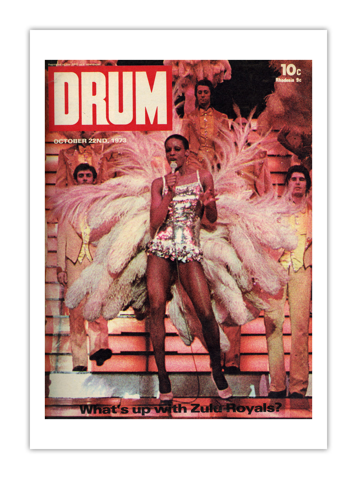 South Africa Drum Magazine cover, October 1973 – archival poster print