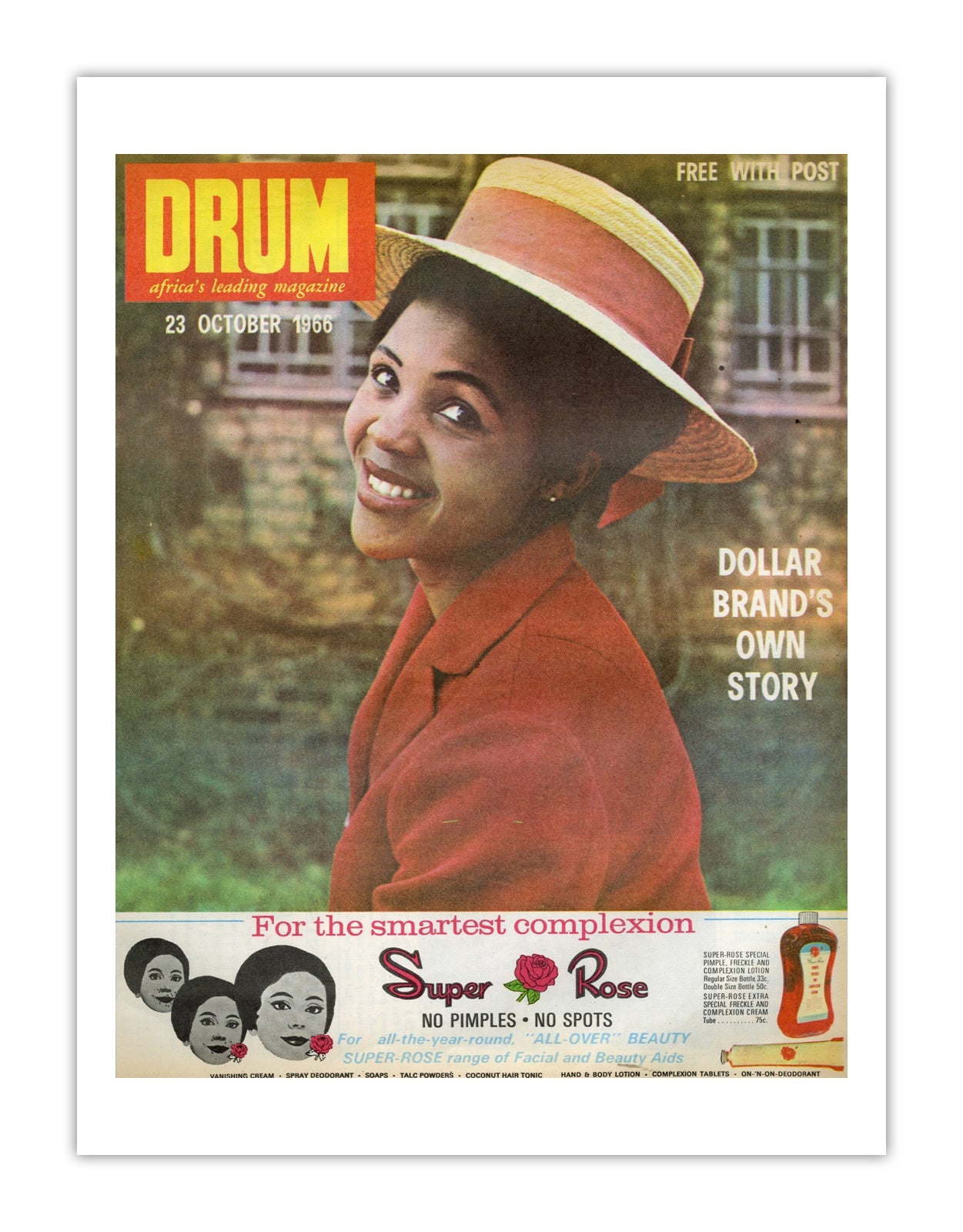 South Africa Drum Magazine cover, October 1966 – archival poster print