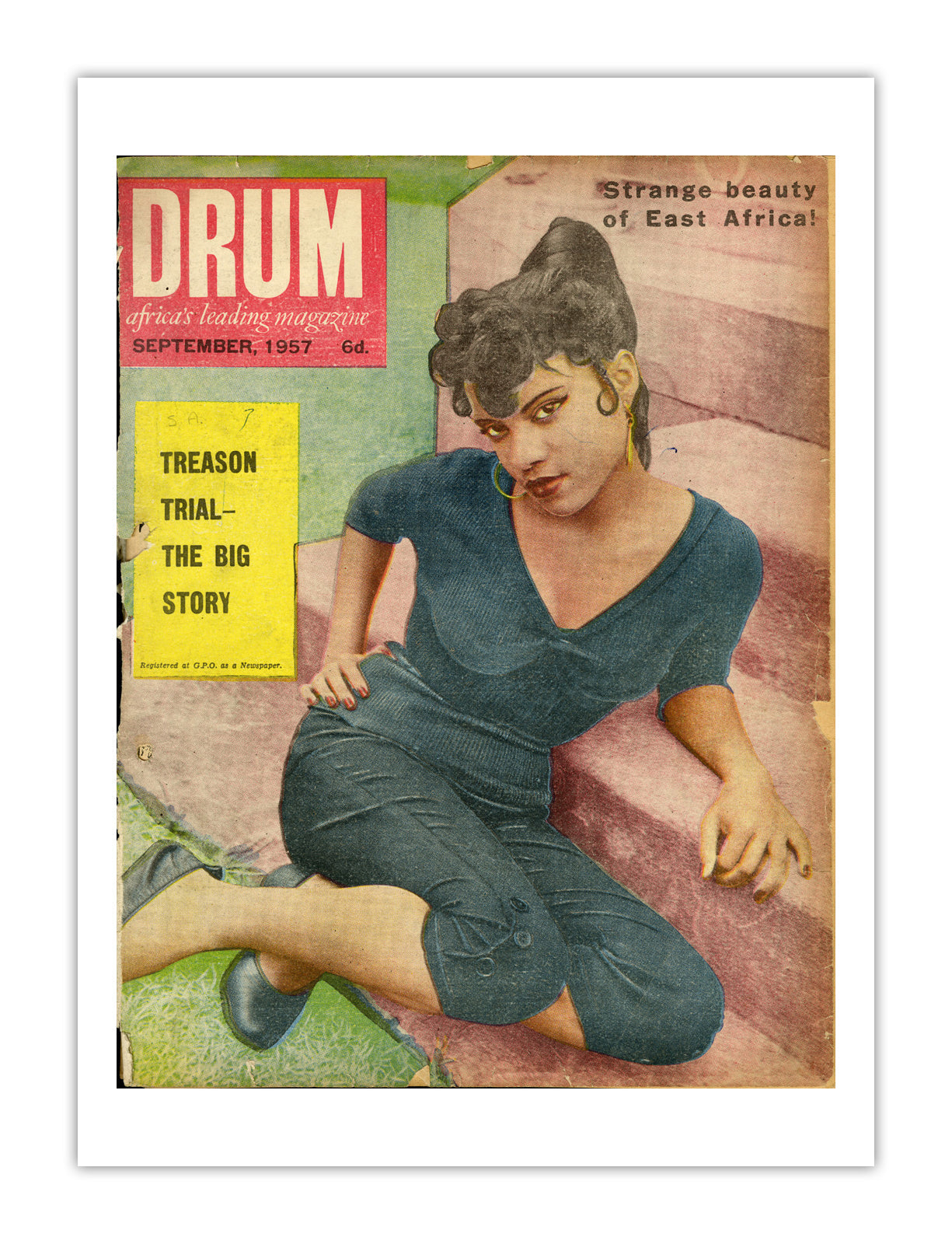 South Africa Drum Magazine cover, September 1957 – archival poster print