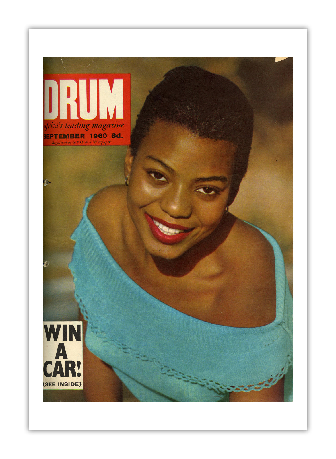 South Africa Drum Magazine cover, September 1960 – archival poster print