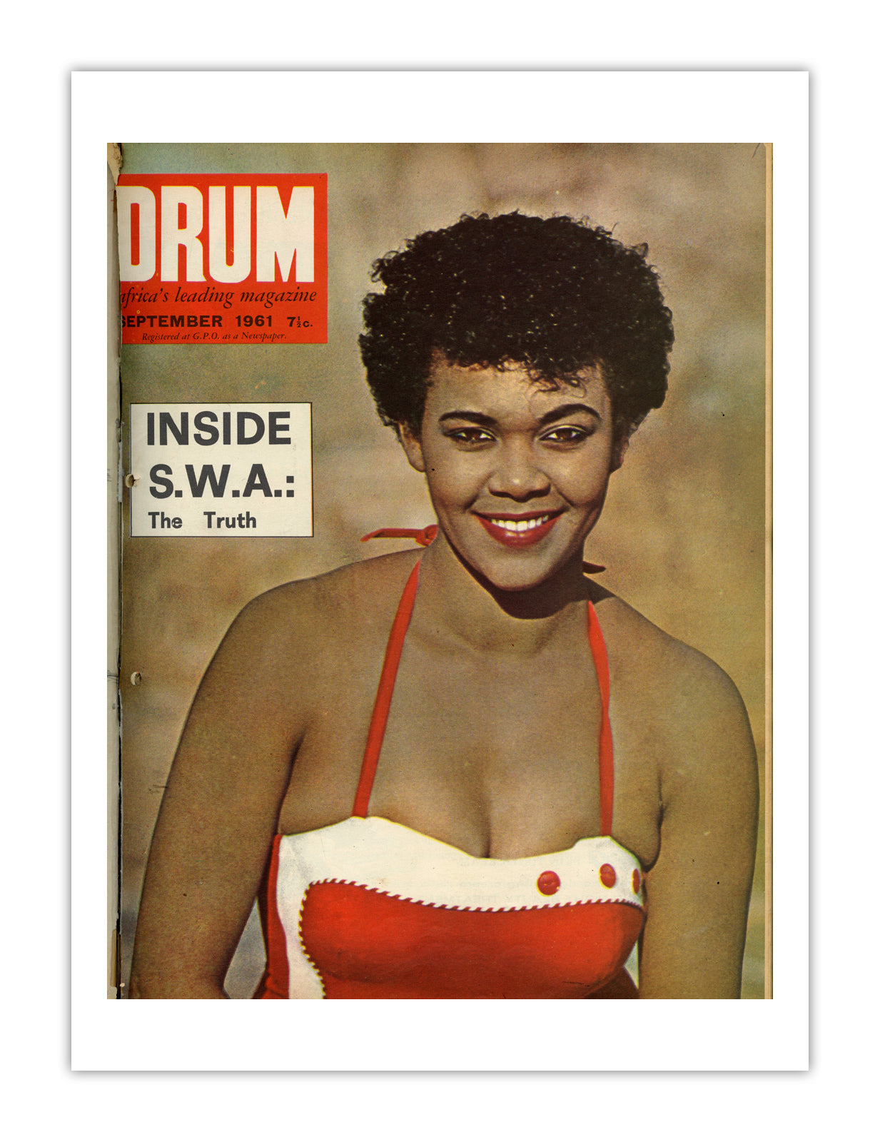 South Africa Drum Magazine cover, September 1961 – archival poster print