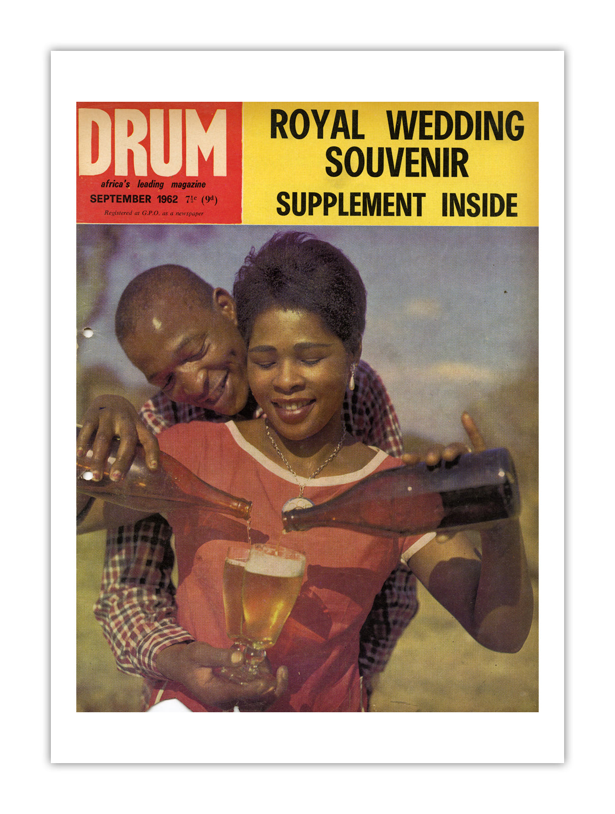 South Africa Drum Magazine cover, September 1962 – archival poster print