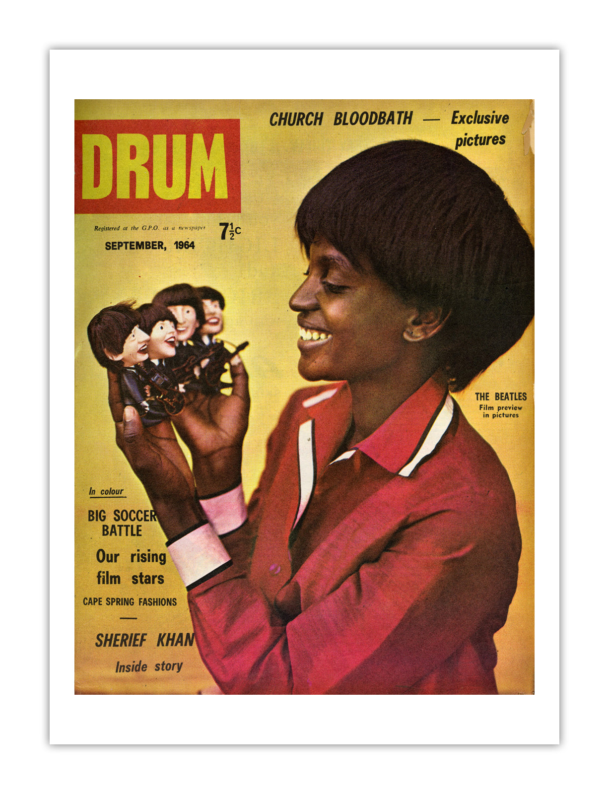 South Africa Drum Magazine cover, September 1964 – archival poster print