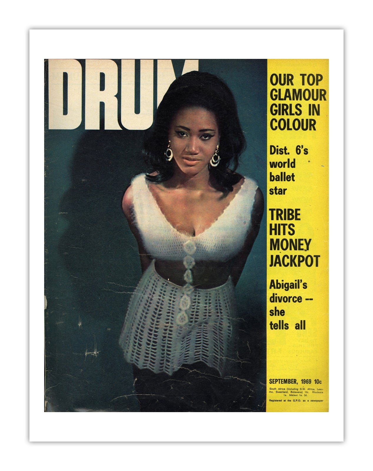 South Africa Drum Magazine cover, September 1969 – archival poster print