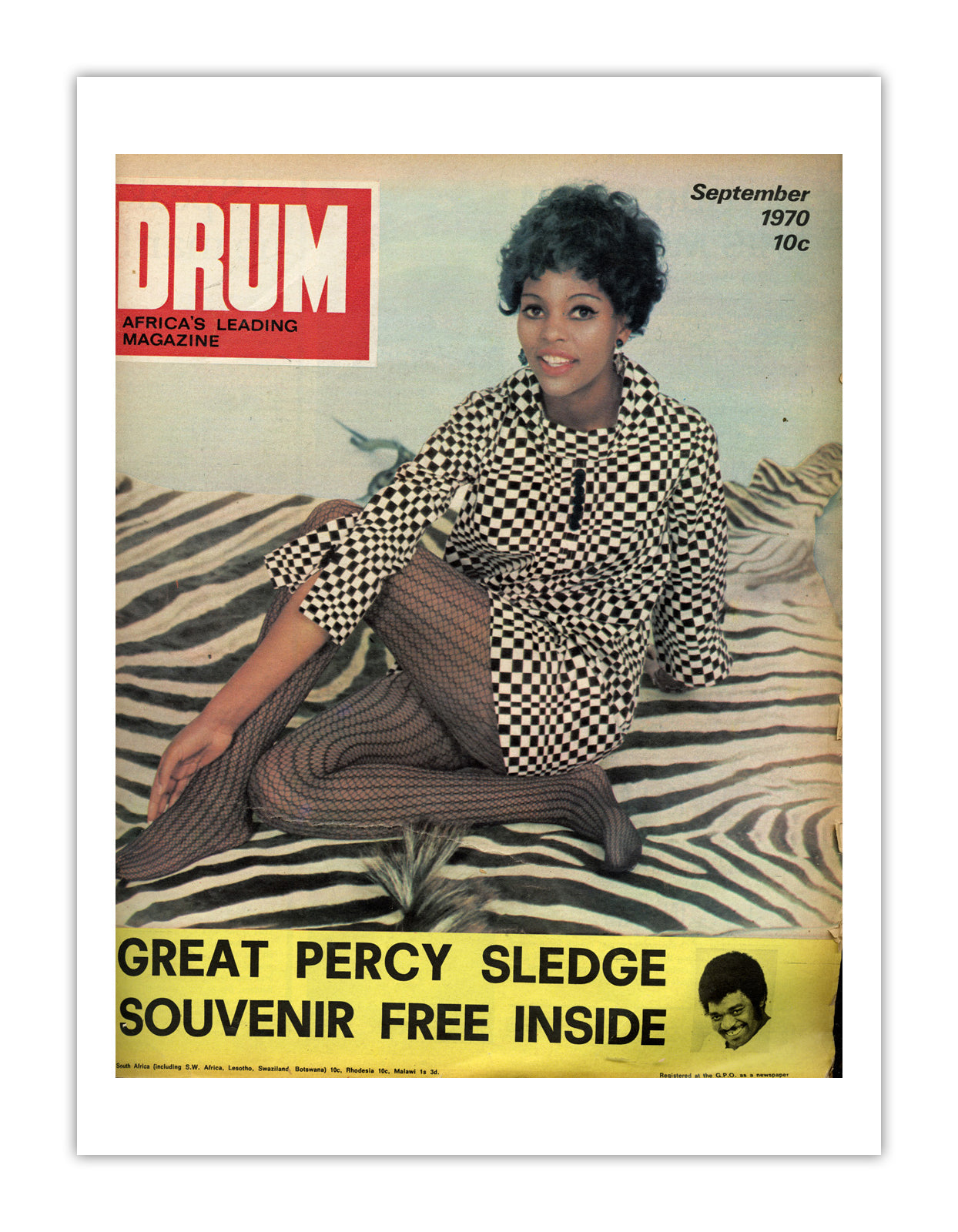 South Africa Drum Magazine cover, September 1970 – archival poster print