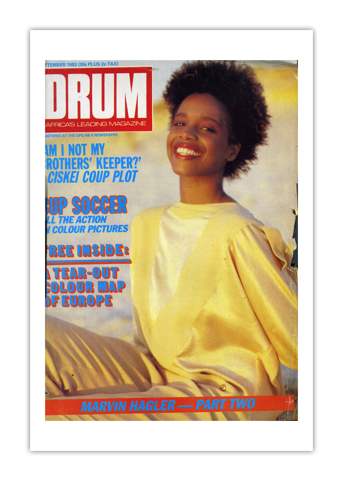 South Africa Drum Magazine cover, September 1983 – archival poster print