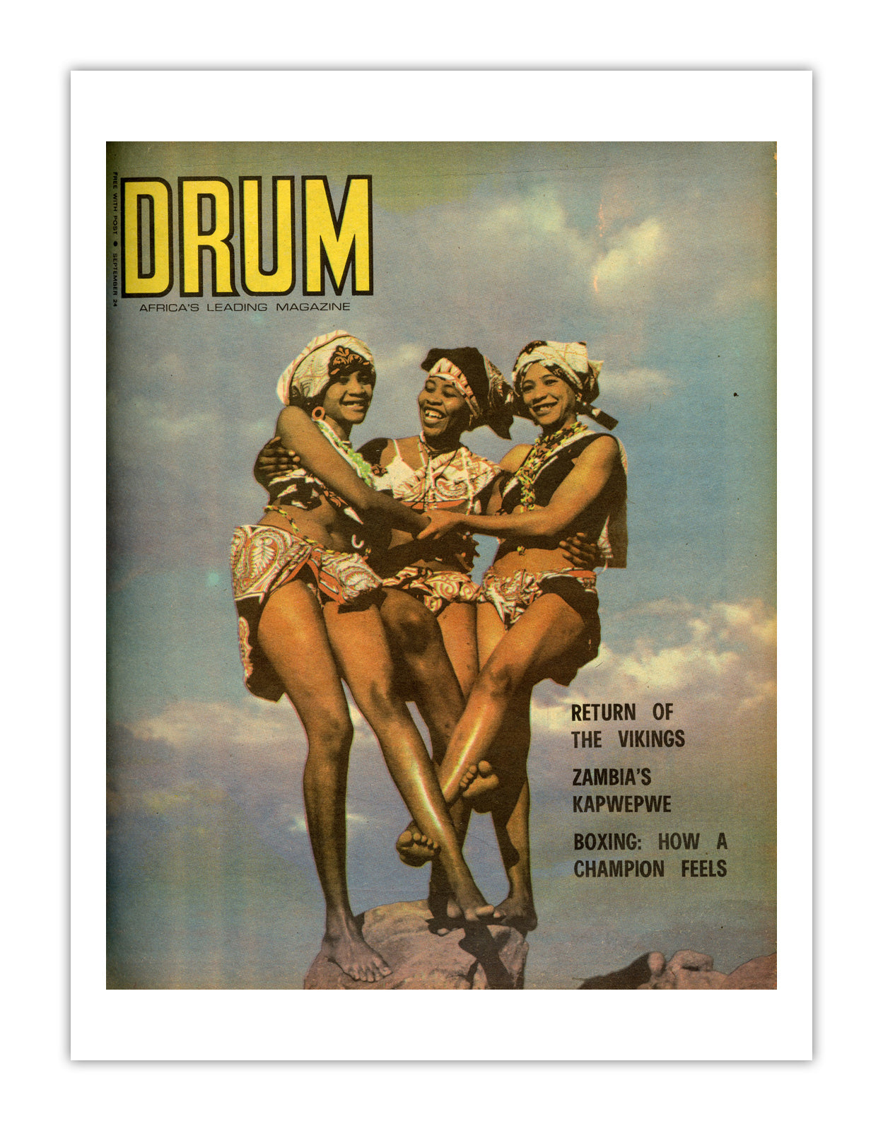 South Africa Drum Magazine cover, September 1967 – archival poster print