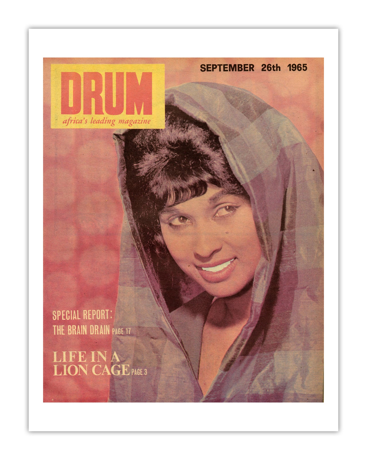 South Africa Drum Magazine cover, September 1965 – archival poster print