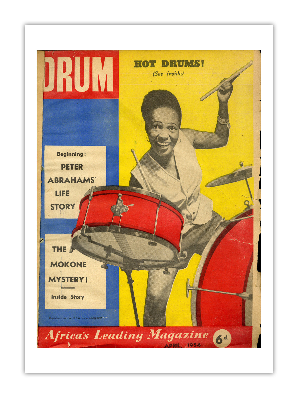 West Africa Drum Magazine cover, April 1954 – archival poster print