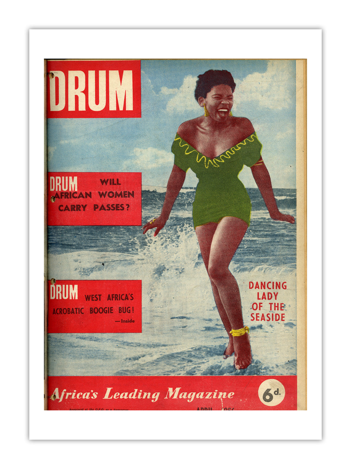 West Africa Drum Magazine cover, April 1956 – archival poster print