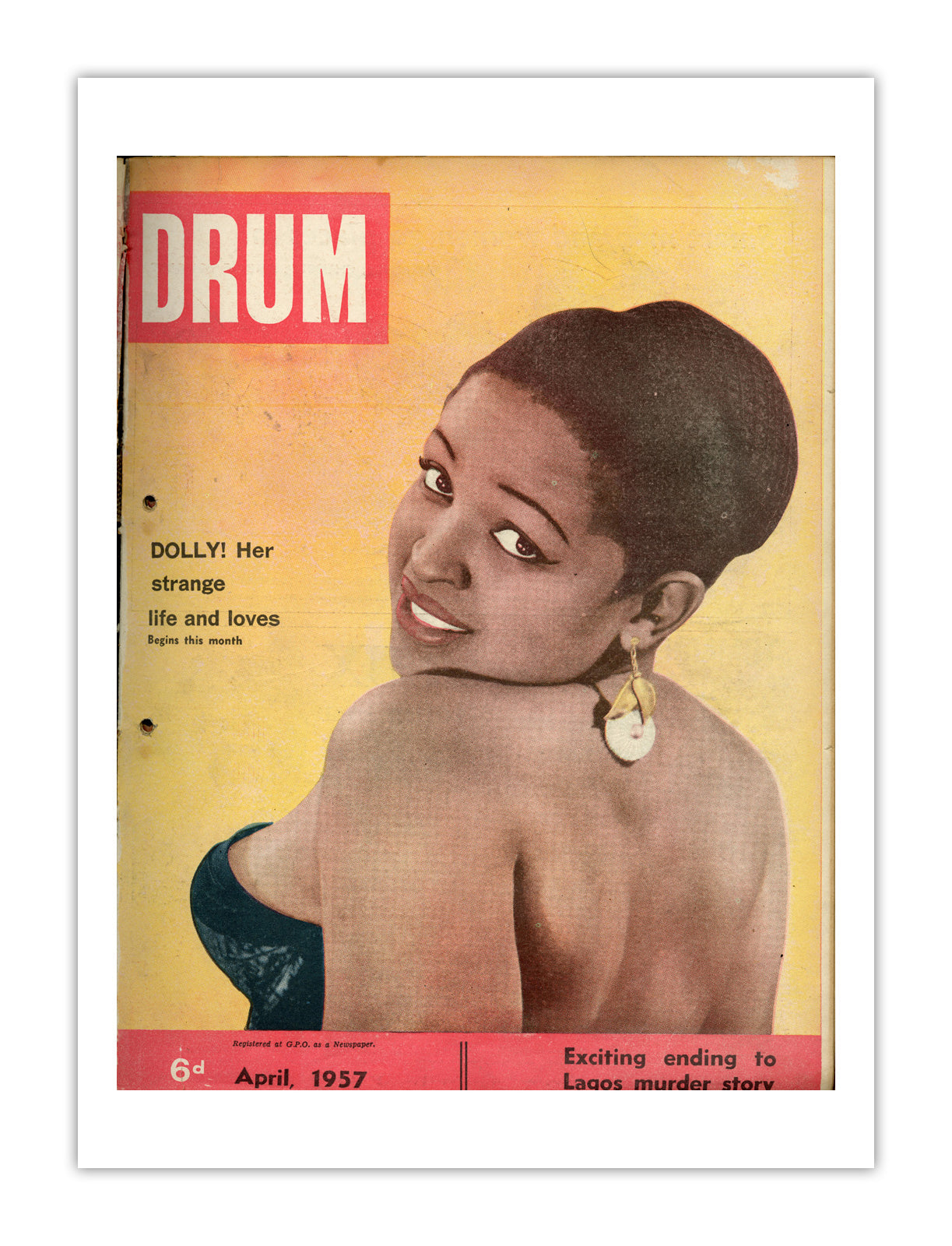 West Africa Drum Magazine cover, April 1957 – archival poster print