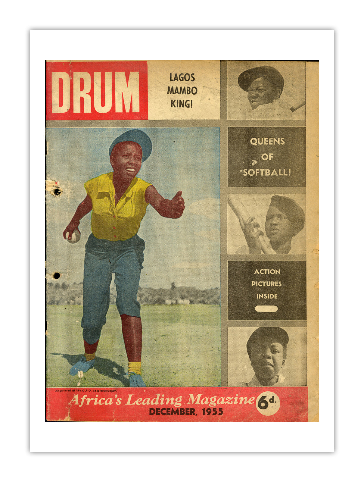 West Africa Drum Magazine cover, December 1955 – archival poster print