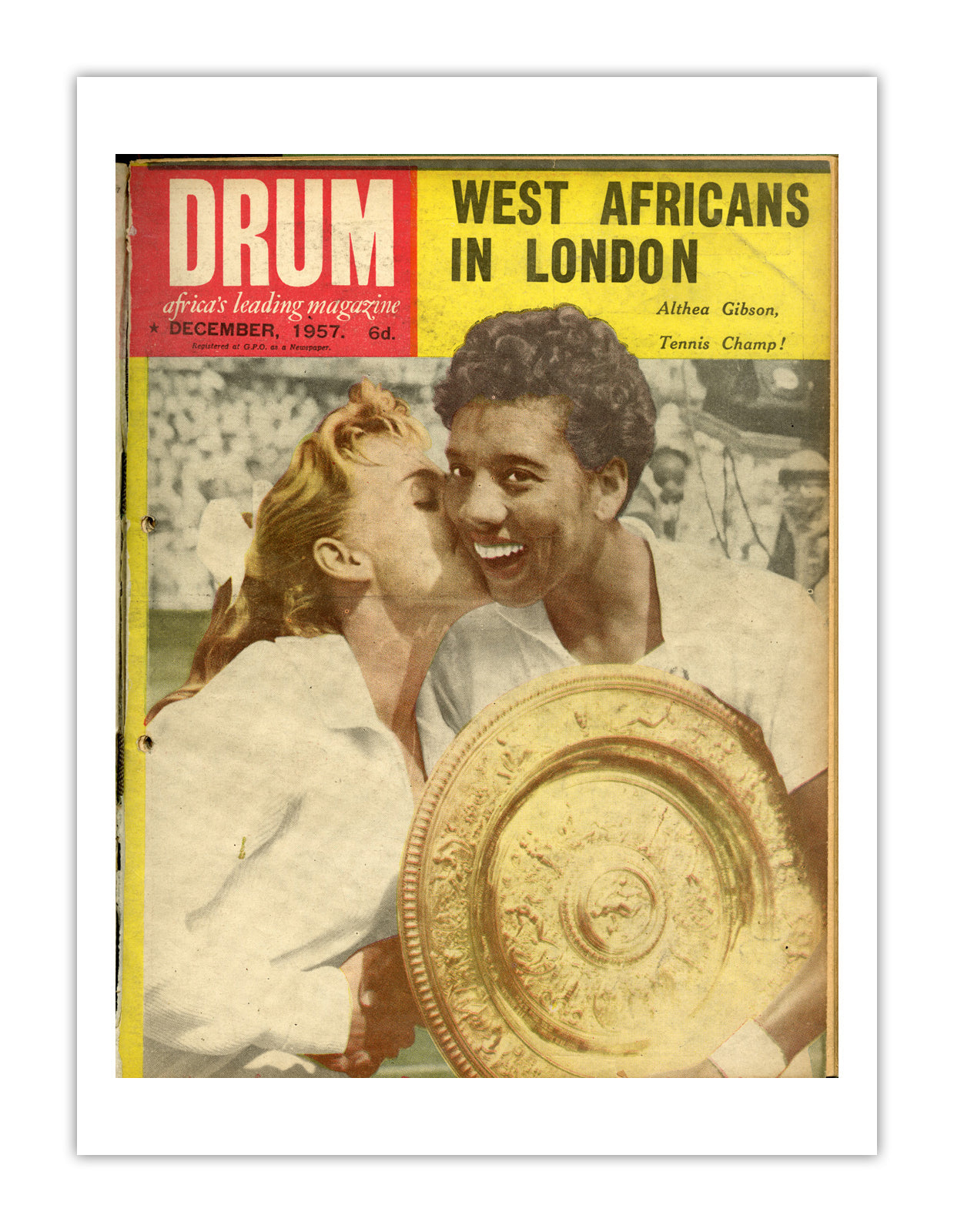 West Africa Drum Magazine cover, December 1957 – archival poster print