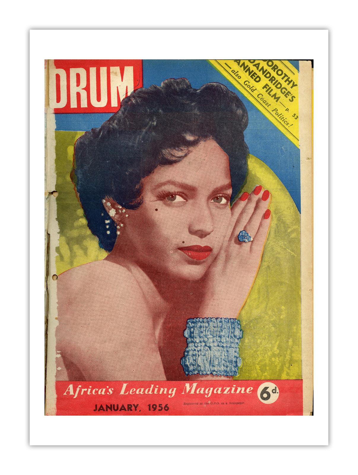 West Africa Drum Magazine cover, January 1956 – archival poster print