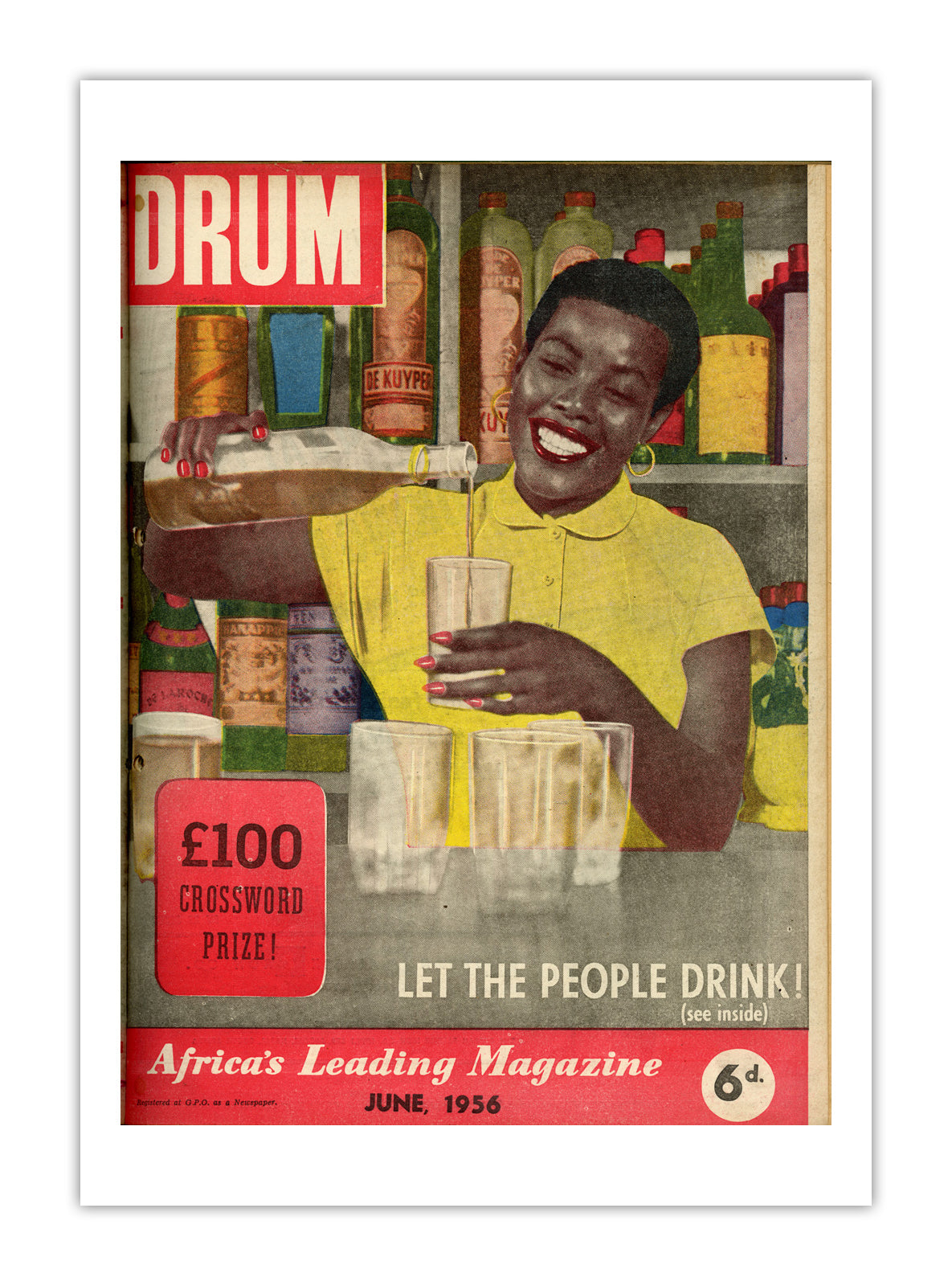West Africa Drum Magazine cover, June 1956 – archival poster print