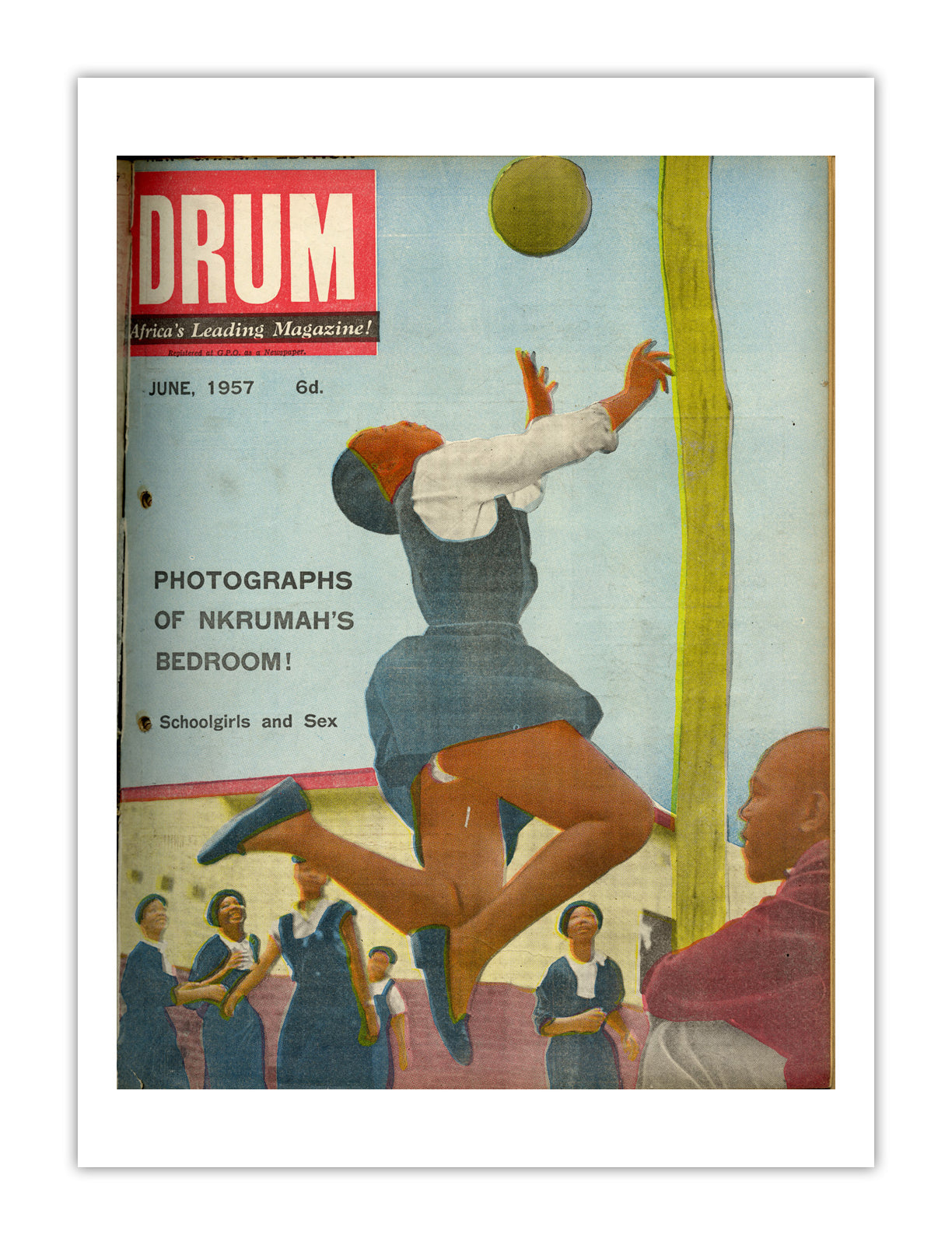 West Africa Drum Magazine cover, June 1957 – archival poster print