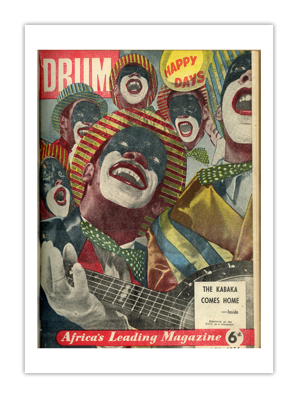 West Africa Drum Magazine cover, March 1956 – archival poster print