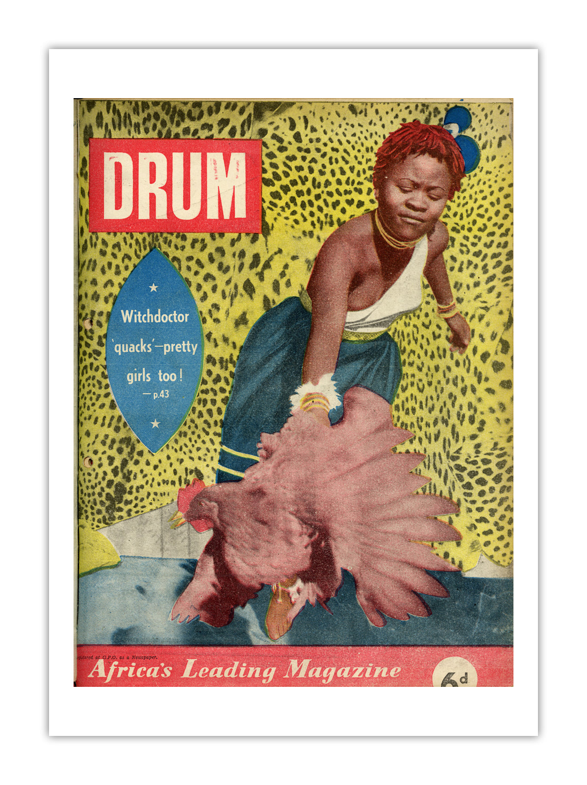 West Africa Drum Magazine cover, November 1956 – archival poster print