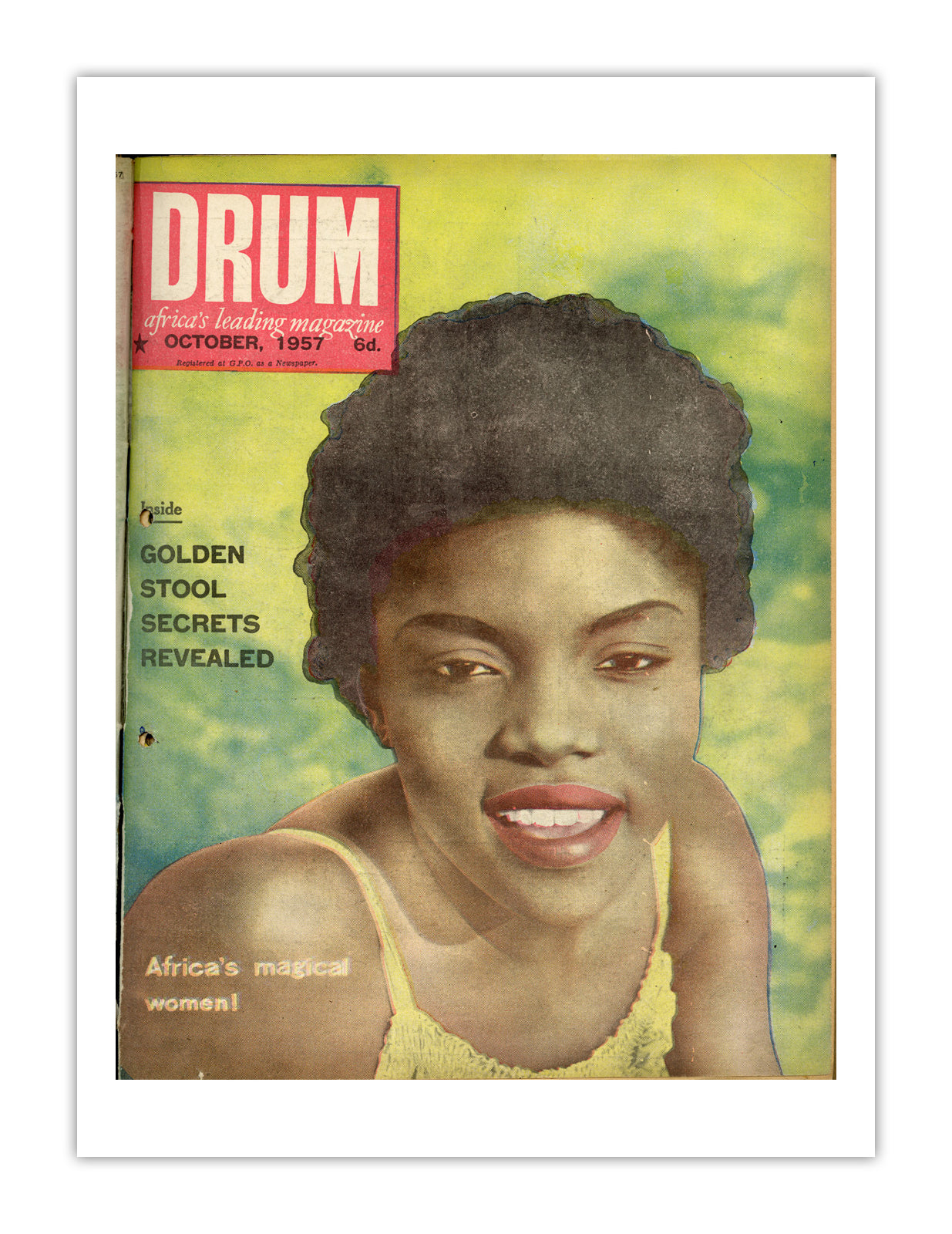 West Africa Drum Magazine cover, October 1957 – archival poster print
