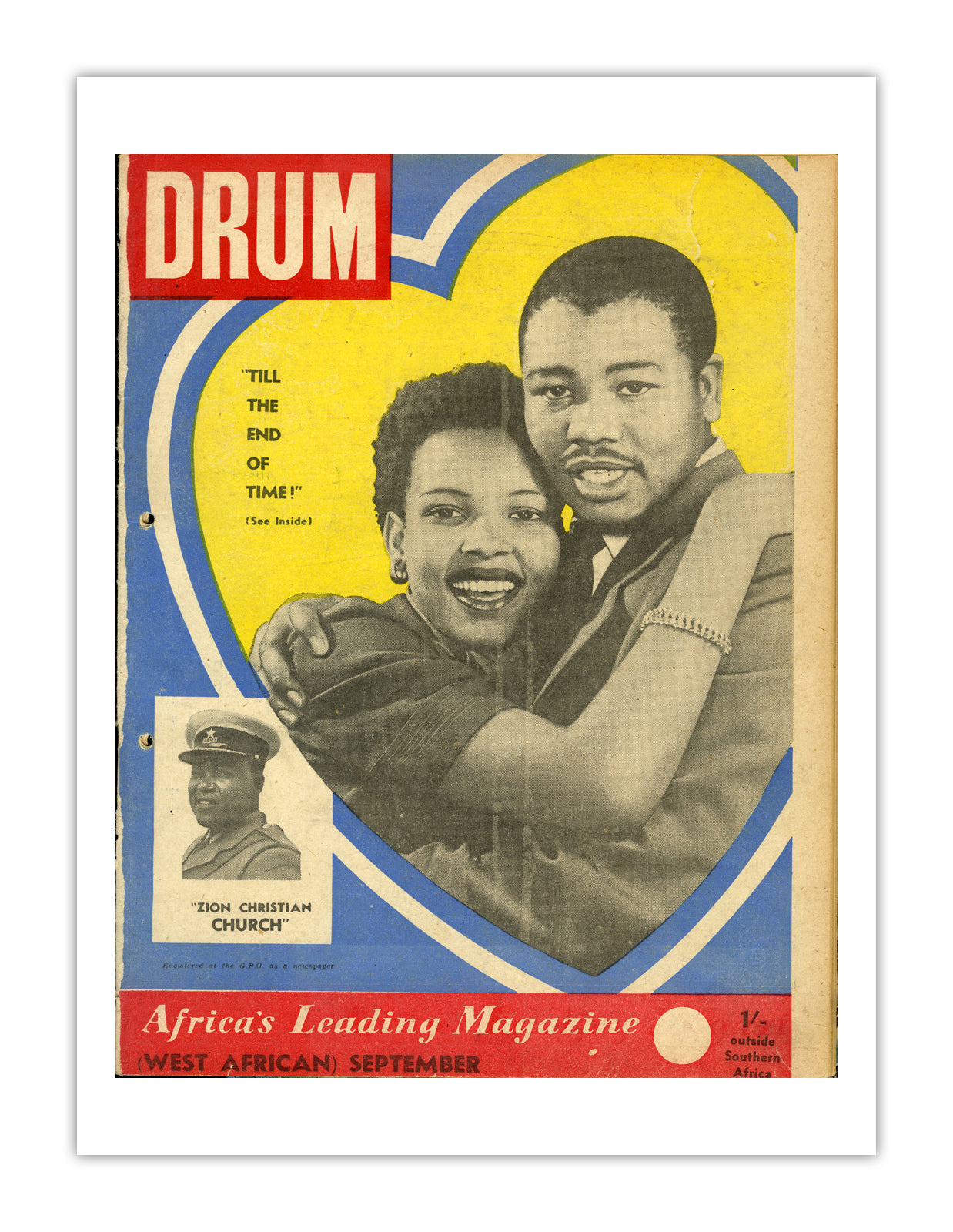 West Africa Drum Magazine cover, September 1954 – archival poster print