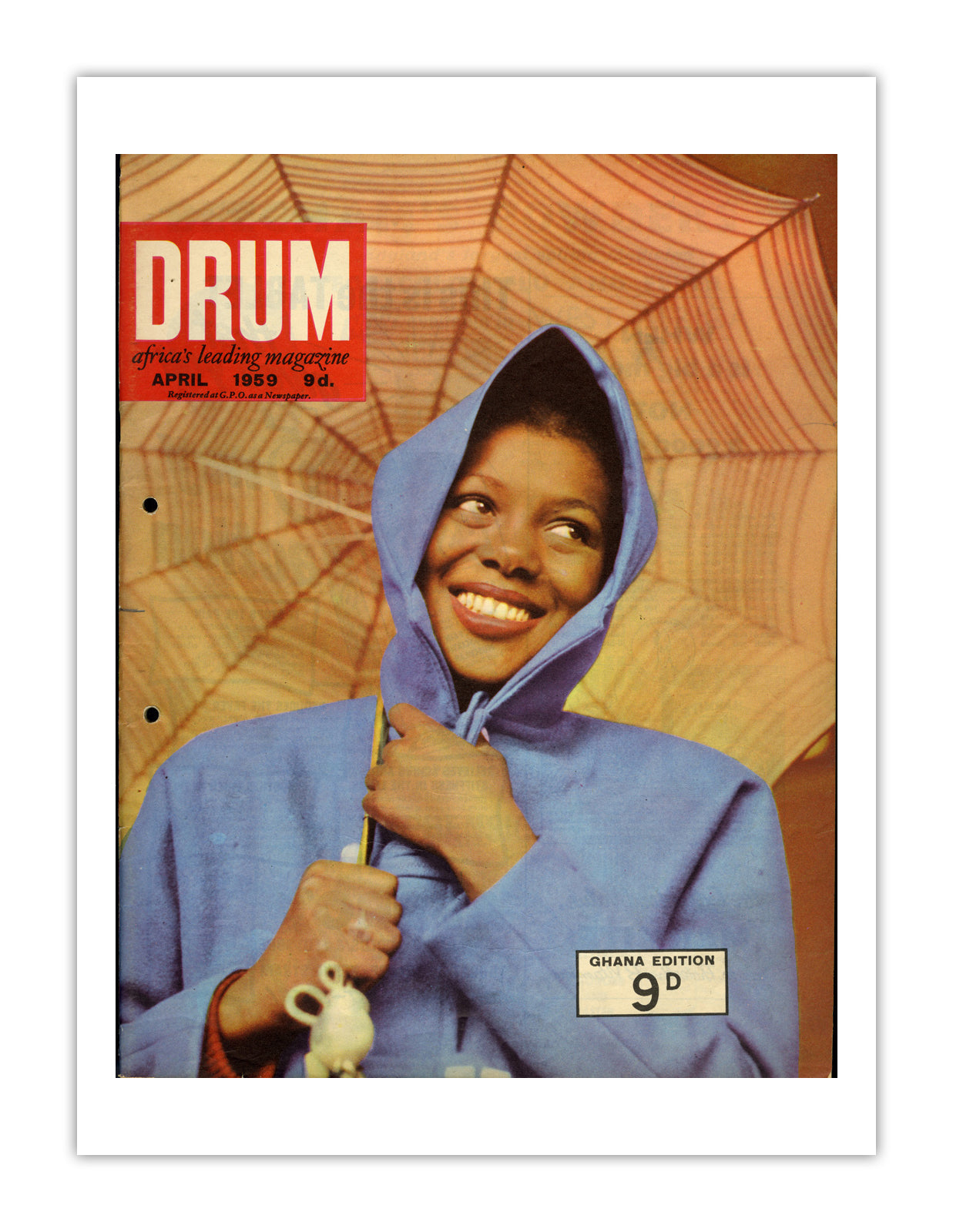 Ghana Drum Magazine cover, April 1959 – archival poster print