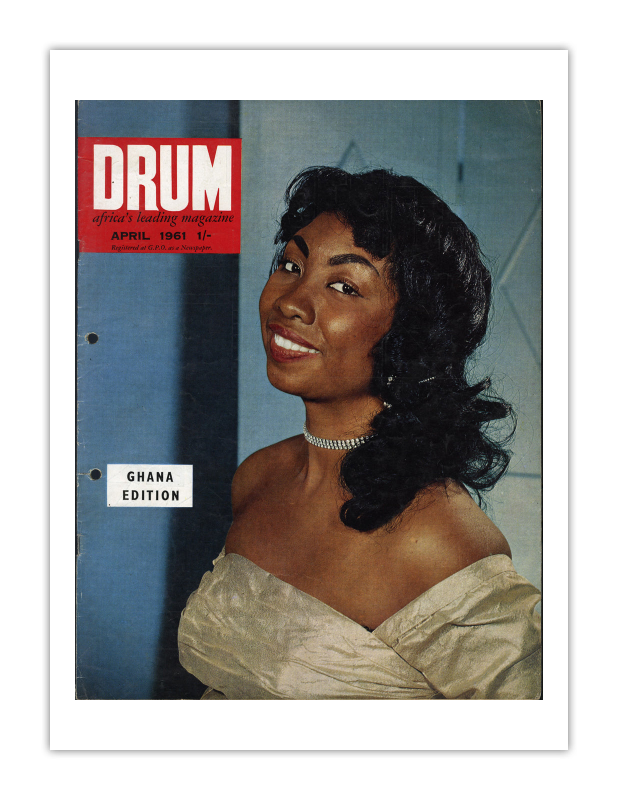 Ghana Drum Magazine cover, April 1961 – archival poster print