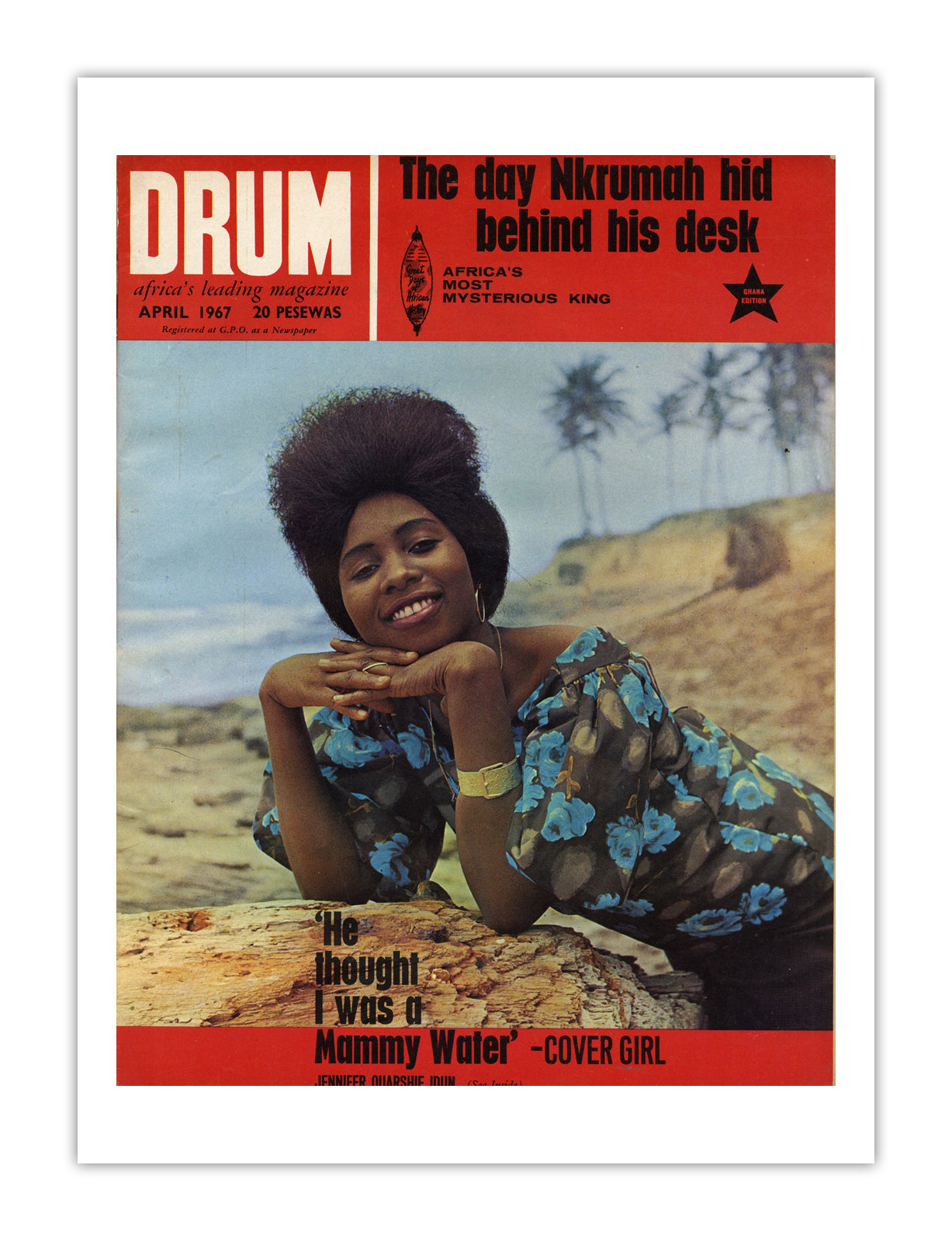 Ghana Drum Magazine cover, April 1967 – archival poster print