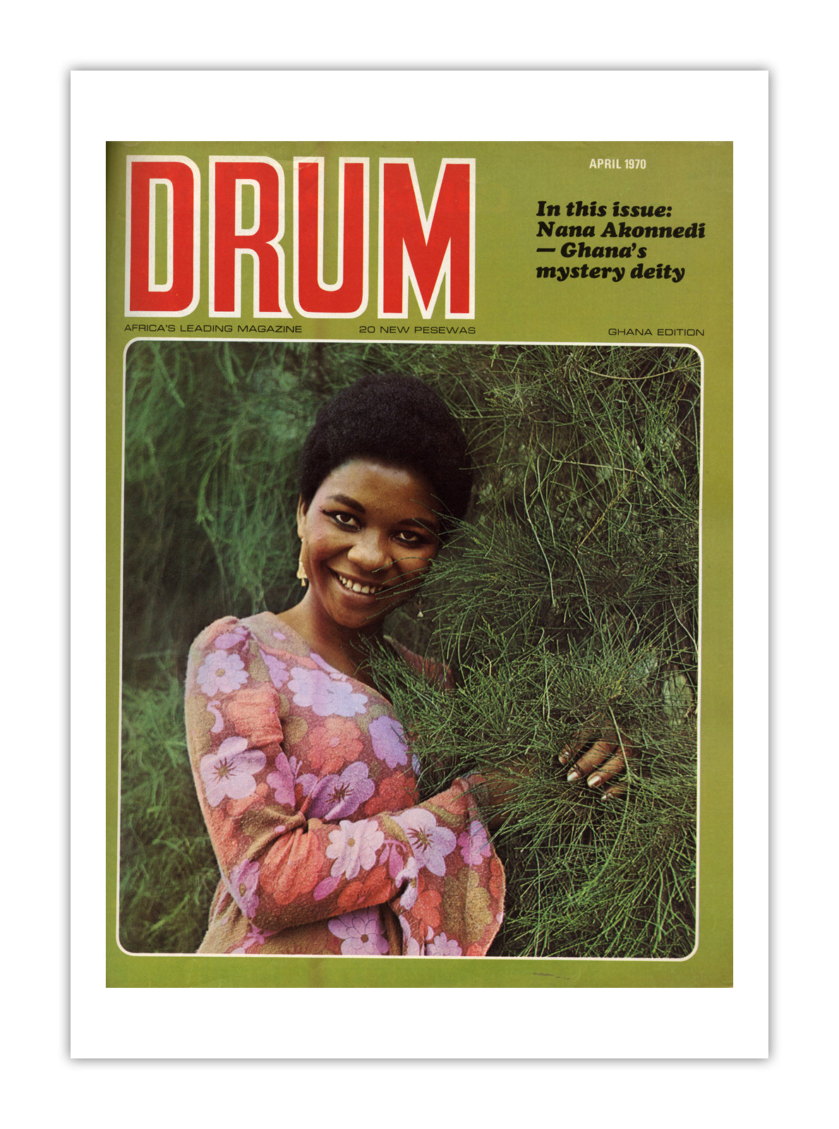 Ghana Drum Magazine cover, April 1970 – archival poster print