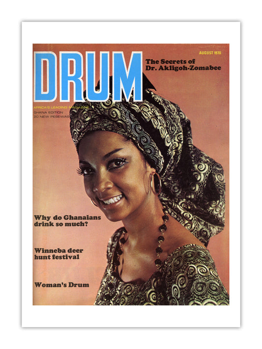 Ghana Drum Magazine cover, August 1970 – archival poster print