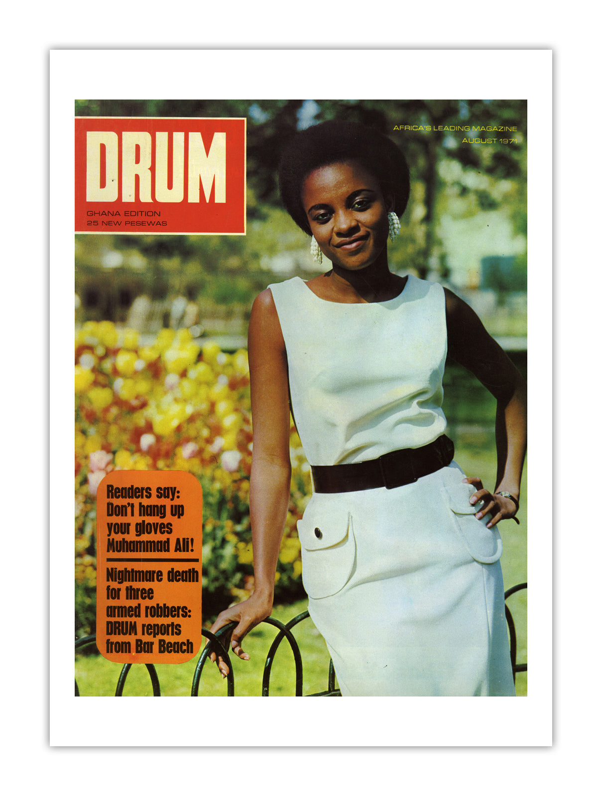 Ghana Drum Magazine cover, August 1971 – archival poster print