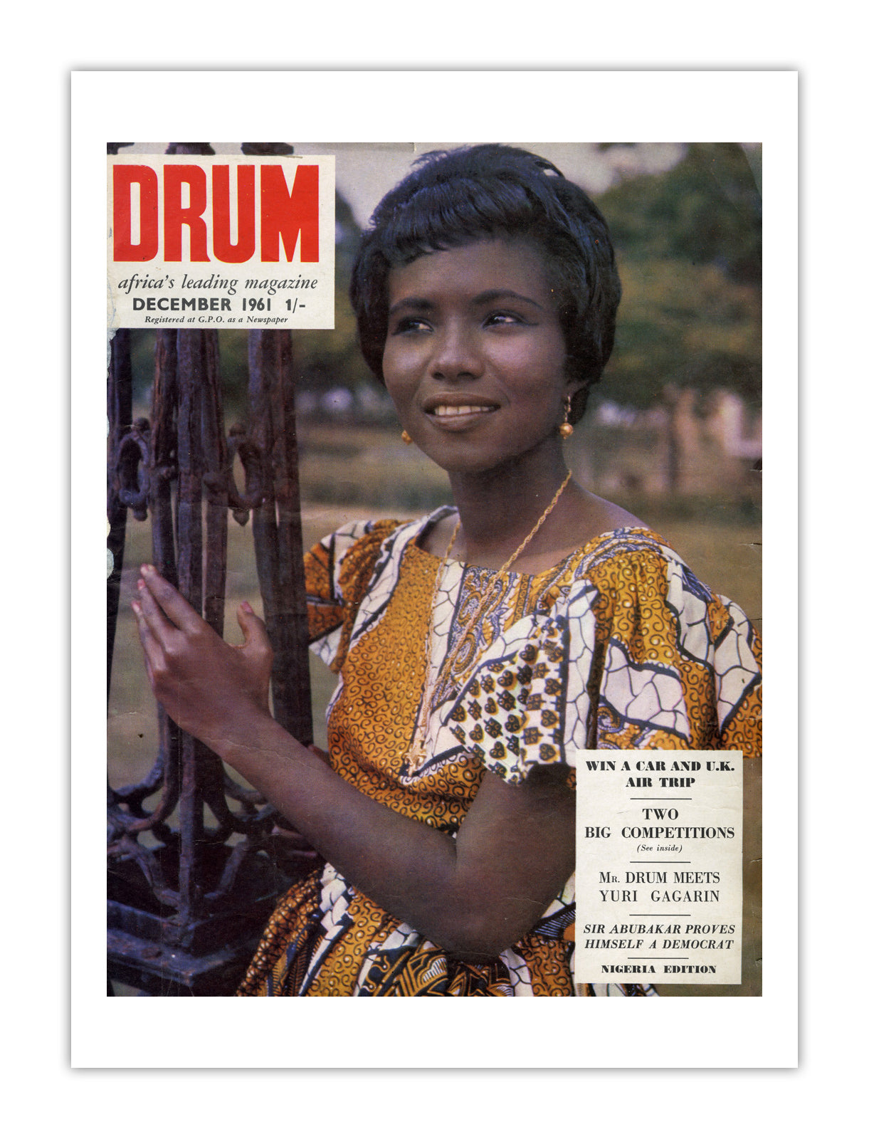 Ghana Drum Magazine cover, December 1961 – archival poster print